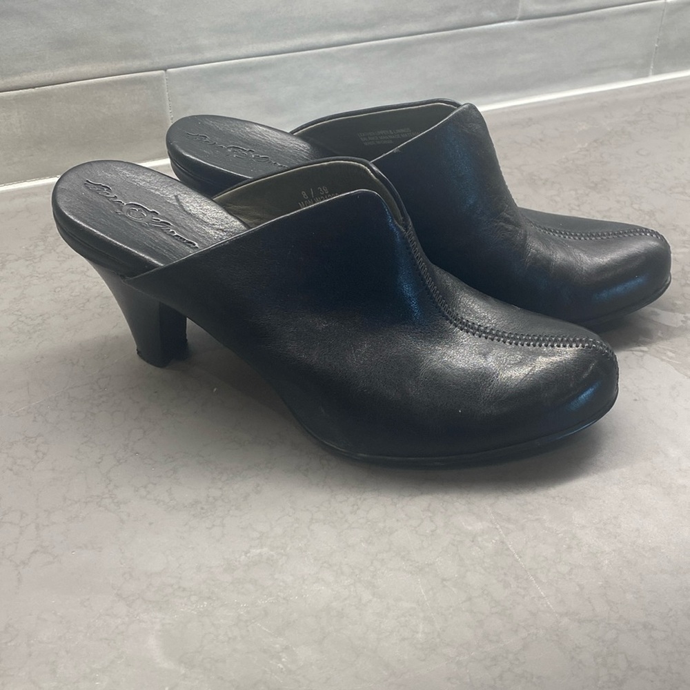Born Crown Pinto Black mules size 8